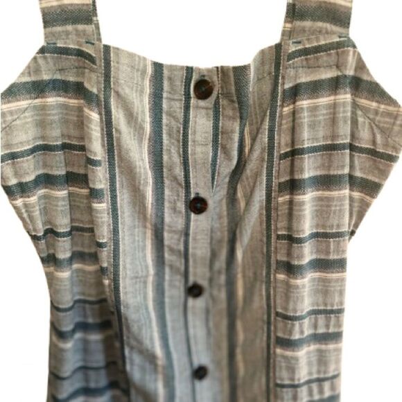 Roxy Blue and White Striped Dress - Picture 3 of 10